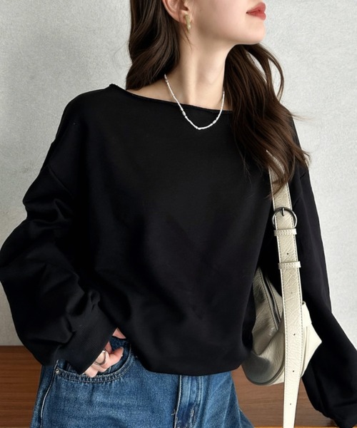 Eclat one（エクラワン）の「【Eclat one】ワンショルダー スウェット（スウェット・レディース・ブラック/グレー/ライトグレー・FREE）」の2枚目の写真