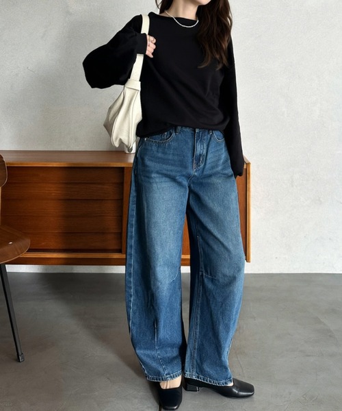 Eclat one（エクラワン）の「【Eclat one】ワンショルダー スウェット（スウェット・レディース・ブラック/グレー/ライトグレー・FREE）」の7枚目の写真