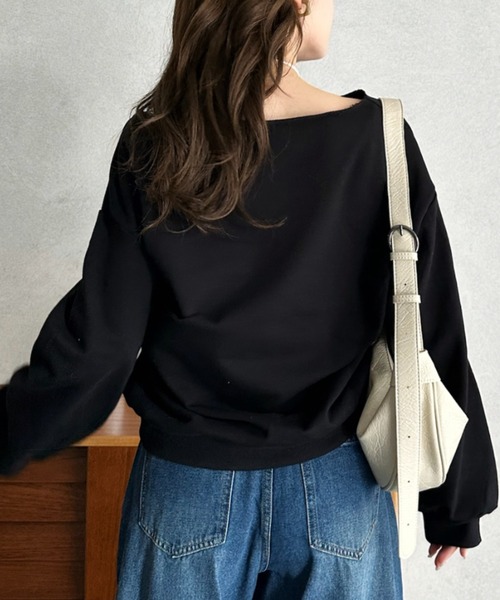 Eclat one（エクラワン）の「【Eclat one】ワンショルダー スウェット（スウェット・レディース・ブラック/グレー/ライトグレー・FREE）」の4枚目の写真