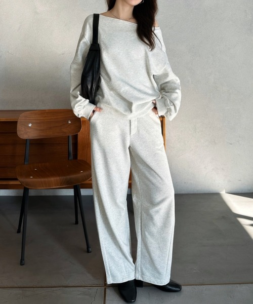 Eclat one（エクラワン）の「【Eclat one】ワンショルダー スウェット（スウェット・レディース・ブラック/グレー/ライトグレー・FREE）」の12枚目の写真