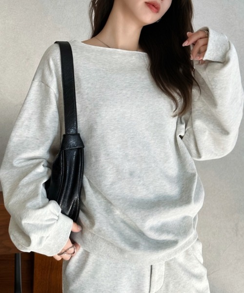 Eclat one（エクラワン）の「【Eclat one】ワンショルダー スウェット（スウェット・レディース・ブラック/グレー/ライトグレー・FREE）」の8枚目の写真