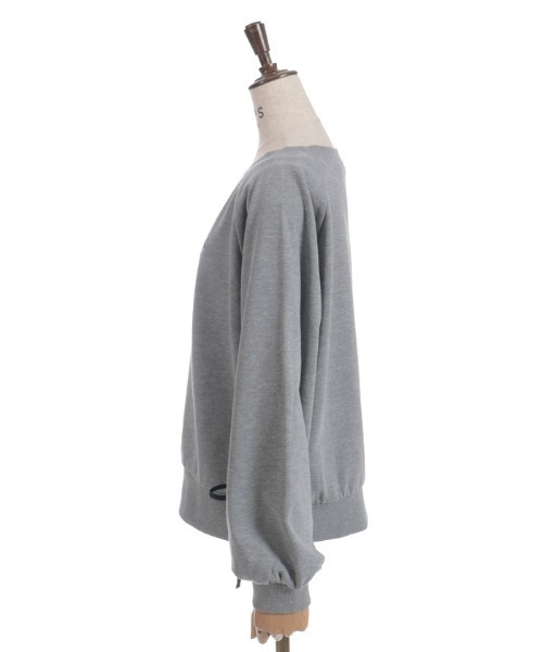 axes femme(アクシーズファム)の「レースアップ刺繍トレーナー(Tシャツ/カットソー・レディース・サックスブルー/杢グレー/キナリ/イエロー・FREE)」の22枚目の写真