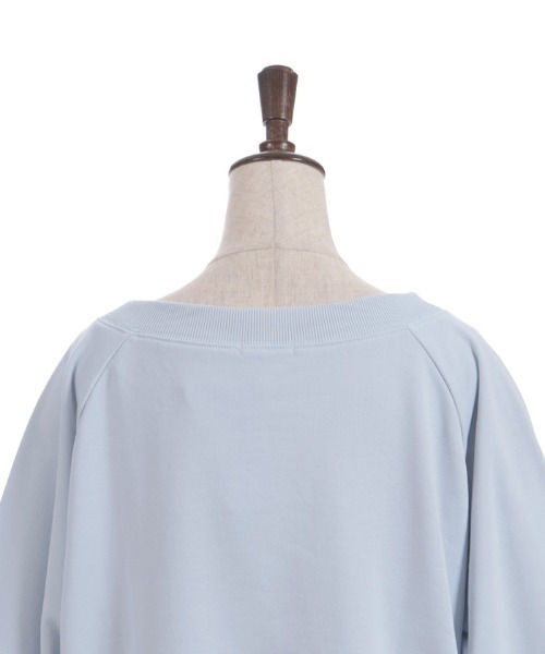 axes femme(アクシーズファム)の「レースアップ刺繍トレーナー(Tシャツ/カットソー・レディース・サックスブルー/杢グレー/キナリ/イエロー・FREE)」の6枚目の写真