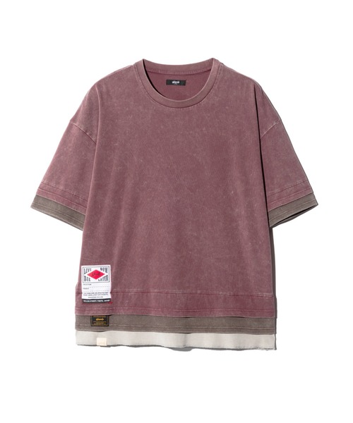 glamb（グラム）の「Tri Layered Cutsew / トライレイヤードカットソー（Tシャツ/カットソー・メンズ・ブラック/ネイビー/レッド・S/M/L）」の9枚目の写真