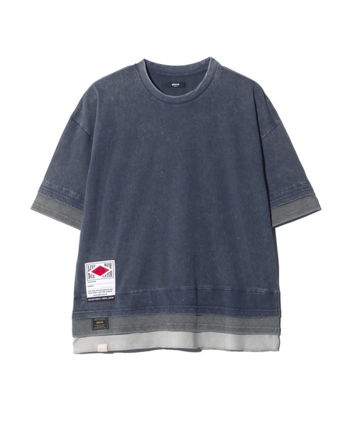 glamb（グラム）の「Tri Layered Cutsew / トライレイヤードカットソー（Tシャツ/カットソー・メンズ・ブラック/ネイビー/レッド・S/M/L）」の8枚目の写真