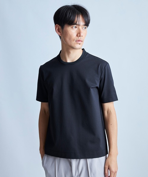 UNION STATION(ユニオンステーション)の「クルーネックテイラーTシャツ〈ストレッチ・マシンウォッシャブル・防臭・接触冷感〉(Tシャツ/カットソー・メンズ・ブラック/グレイッシュベージュ/ホワイト/ネイビー・LL/L/M/S)」の11枚目の写真