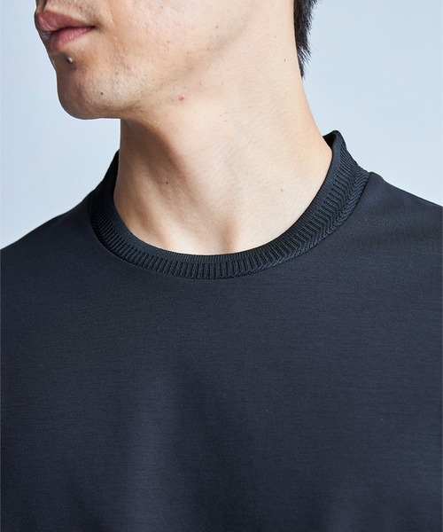 UNION STATION(ユニオンステーション)の「クルーネックテイラーTシャツ〈ストレッチ・マシンウォッシャブル・防臭・接触冷感〉(Tシャツ/カットソー・メンズ・ブラック/グレイッシュベージュ/ホワイト/ネイビー・LL/L/M/S)」の12枚目の写真
