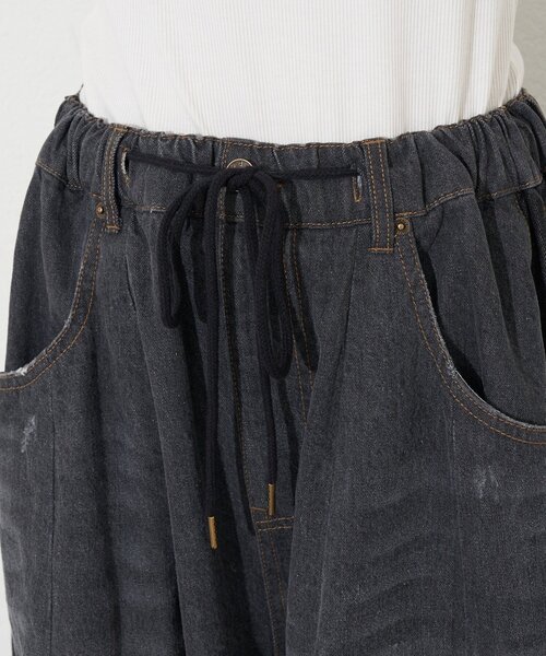 CIAOPANIC（チャオパニック）の「【cian denim/シアンデニム】切替スーパーワイドバルーンデニムパンツ（デニムパンツ・レディース・ブルー/グレー/ブラック・MEDIUM/SMALL）」の13枚目の写真