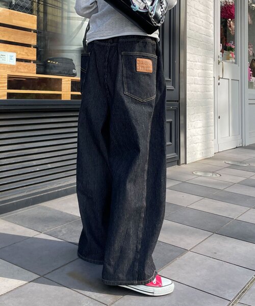 CIAOPANIC（チャオパニック）の「【cian denim/シアンデニム】切替スーパーワイドバルーンデニムパンツ（デニムパンツ・レディース・ブルー/グレー/ブラック・MEDIUM/SMALL）」の20枚目の写真