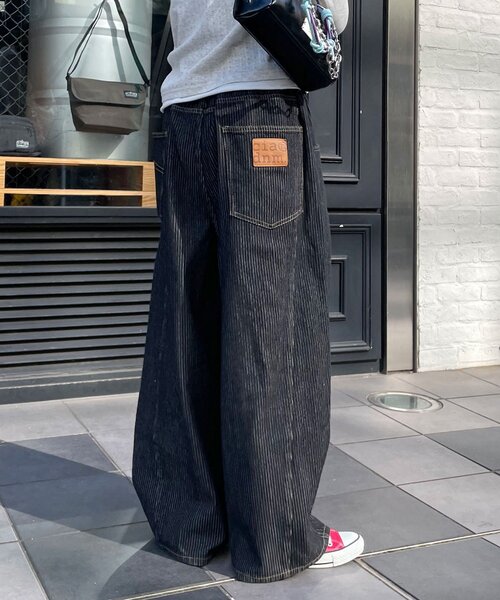 CIAOPANIC（チャオパニック）の「【cian denim/シアンデニム】切替スーパーワイドバルーンデニムパンツ（デニムパンツ・レディース・ブルー/グレー/ブラック・MEDIUM/SMALL）」の21枚目の写真