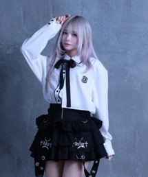 Amilige | エンブレムワッペン刺繍リボン付きシャツ(シャツ/ブラウス)