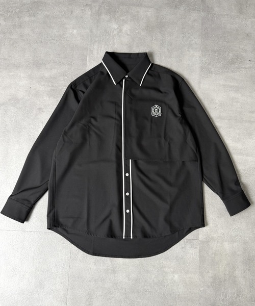 Amilige（アミリージュ）の「エンブレムワッペン刺繍リボン付きシャツ（シャツ/ブラウス・レディース・ホワイト/ブラック・FREE）」の21枚目の写真