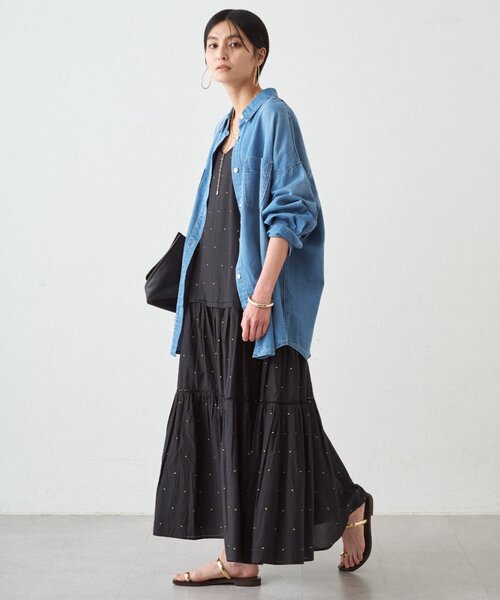 LOUNGEDRESS(ラウンジドレス)の「【INDIA】刺繍ティアードキャミワンピース(ワンピース・レディース・ブラック/レッド/オフホワイト・MEDIUM/SMALL)」の19枚目の写真