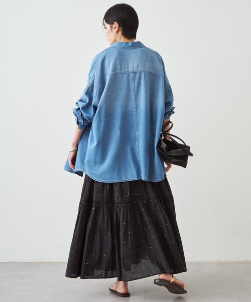 LOUNGEDRESS(ラウンジドレス)の「【INDIA】刺繍ティアードキャミワンピース(ワンピース・レディース・ブラック/レッド/オフホワイト・MEDIUM/SMALL)」の20枚目の写真
