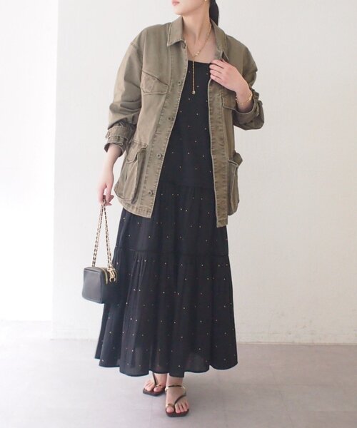 LOUNGEDRESS(ラウンジドレス)の「【INDIA】刺繍ティアードキャミワンピース(ワンピース・レディース・ブラック/レッド/オフホワイト・MEDIUM/SMALL)」の21枚目の写真
