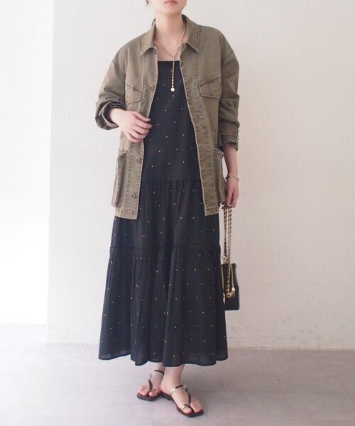 LOUNGEDRESS(ラウンジドレス)の「【INDIA】刺繍ティアードキャミワンピース(ワンピース・レディース・ブラック/レッド/オフホワイト・MEDIUM/SMALL)」の22枚目の写真