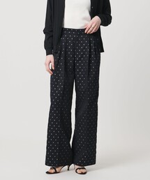 UNITED ARROWS | フラワー ジャガード 2タック ワイドパンツ ‐ウォッシャブル‐(スラックス)