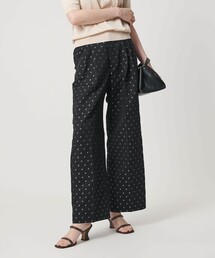 UNITED ARROWS | フラワー ジャガード 2タック ワイドパンツ ‐ウォッシャブル‐(スラックス)