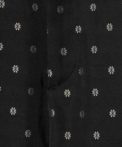 UNITED ARROWS（ユナイテッドアローズ）の「フラワー ジャガード 2タック ワイドパンツ ‐ウォッシャブル‐（スラックス・レディース・ネイビー/ブラック・34/40/36/38）」の16枚目の写真