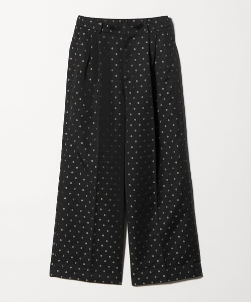 UNITED ARROWS(ユナイテッドアローズ)の「フラワー ジャガード 2タック ワイドパンツ ‐ウォッシャブル‐(スラックス・レディース・ネイビー/ブラック・34/40/36/38)」の8枚目の写真