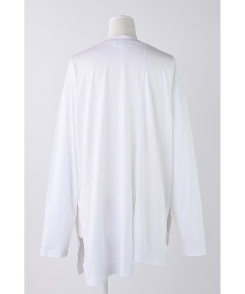 ENFOLD（エンフォルド）の「SLIT LONG-SLEEVE  T-SHIRT（Tシャツ/カットソー・レディース・ホワイト/ブラック・38）」の4枚目の写真