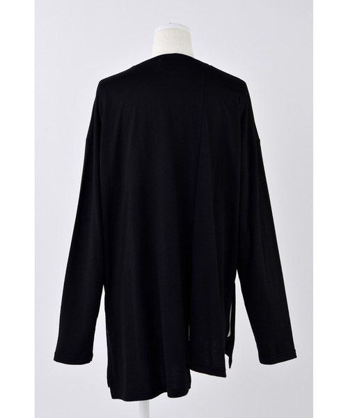 ENFOLD（エンフォルド）の「SLIT LONG-SLEEVE  T-SHIRT（Tシャツ/カットソー・レディース・ホワイト/ブラック・38）」の7枚目の写真