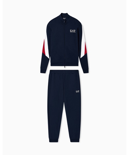 EMPORIO ARMANI EA7(エンポリオアルマーニイーエーセブン)の「<オンライン限定>【エンポリオ アルマーニ EA7】Summer Block トラックスーツ ピュアコットン(セットアップ・メンズ・ネイビー・LARGE/MEDIUM/SMALL/X-LARGE/X-SMALL)」の2枚目の写真