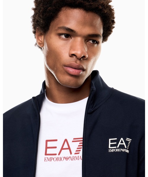 EMPORIO ARMANI EA7(エンポリオアルマーニイーエーセブン)の「<オンライン限定>【エンポリオ アルマーニ EA7】Summer Block トラックスーツ ピュアコットン(セットアップ・メンズ・ネイビー・LARGE/MEDIUM/SMALL/X-LARGE/X-SMALL)」の4枚目の写真