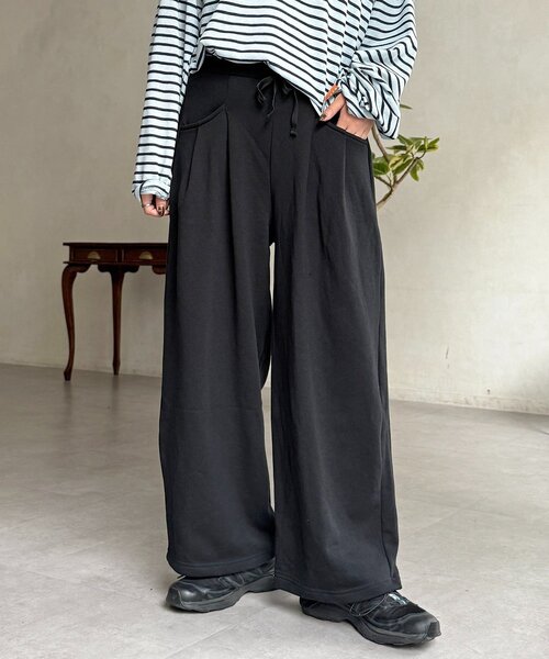 CPCM（シーピーシーエム）の「2タックバレルパンツ（その他パンツ・レディース・ブラック/チャコールグレー/グレー・FREE）」の2枚目の写真