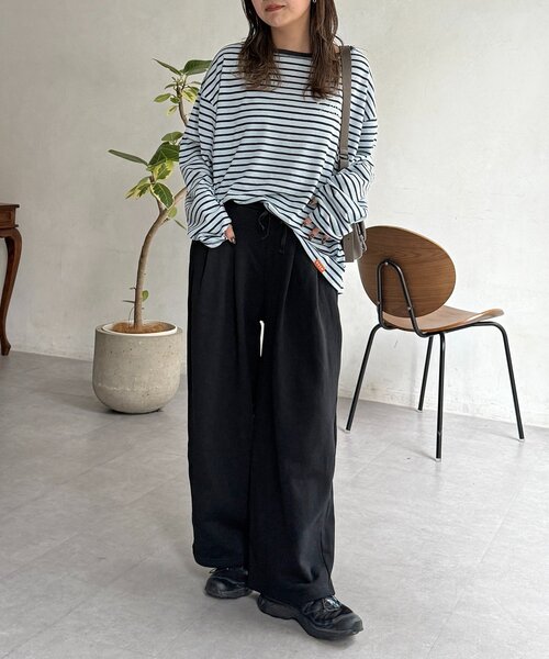 CPCM（シーピーシーエム）の「2タックバレルパンツ（その他パンツ・レディース・ブラック/チャコールグレー/グレー・FREE）」の7枚目の写真