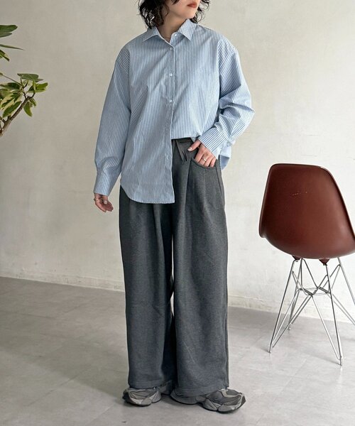 CPCM（シーピーシーエム）の「2タックバレルパンツ（その他パンツ・レディース・ブラック/チャコールグレー/グレー・FREE）」の17枚目の写真