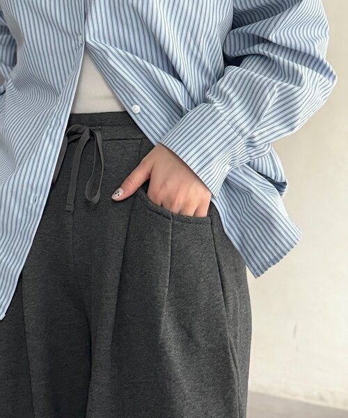 CPCM（シーピーシーエム）の「2タックバレルパンツ（その他パンツ・レディース・ブラック/チャコールグレー/グレー・FREE）」の18枚目の写真