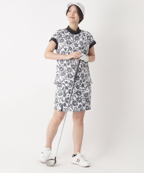 adabat（アダバット）の「UVサンフラワープリントモックT（Tシャツ/カットソー・レディース・ブルー系その他2/ピンク系/ブラック系・36/38/40/42）」の14枚目の写真