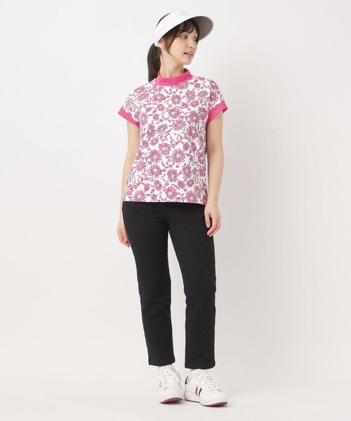 adabat（アダバット）の「UVサンフラワープリントモックT（Tシャツ/カットソー・レディース・ブルー系その他2/ピンク系/ブラック系・36/38/40/42）」の18枚目の写真