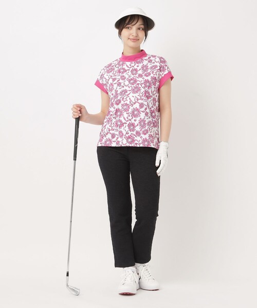 adabat（アダバット）の「UVサンフラワープリントモックT（Tシャツ/カットソー・レディース・ブルー系その他2/ピンク系/ブラック系・36/38/40/42）」の19枚目の写真