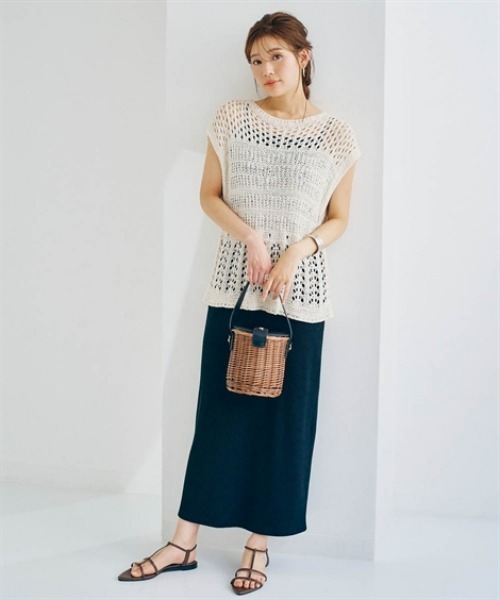 nissen（ニッセン）の「カップ付リブキャミソールワンピース（ワンピース・レディース・杢グレー/ブラウン/ブラック・LL/S/L/M）」の5枚目の写真