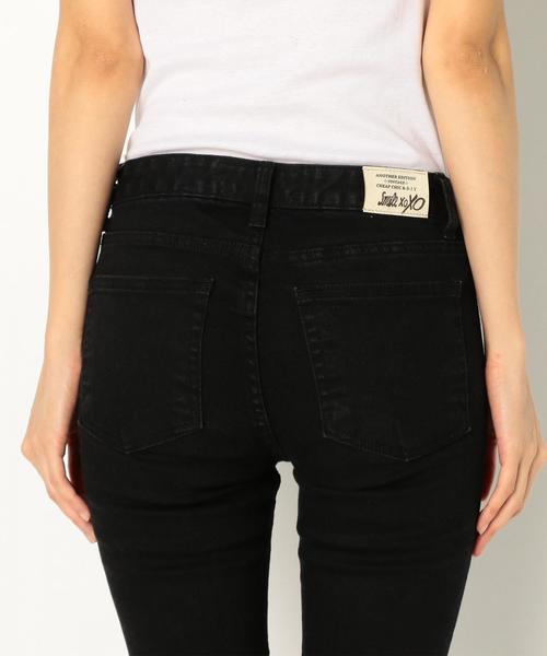 Another Edition（アナザーエディション）の「コットンツイルスキニー（ブラック）/AEBC C/TWL SKNY09（デニムパンツ・レディース・ブラック・X-SMALL/SMALL/MEDIUM）」の15枚目の写真