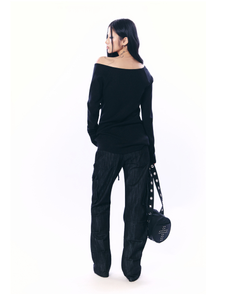 SETUP-EXE（セットアップイーエックスイー）の「ANGEL LONG KNIT TOP / BLACK（ニット/セーター・レディース・その他・OS）」の7枚目の写真