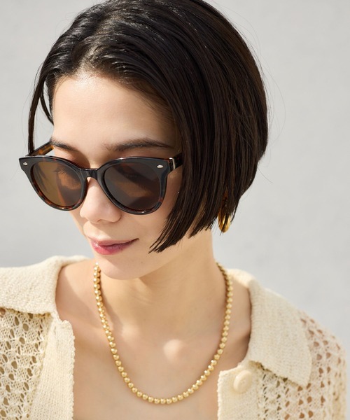 BARNYARDSTORM（バンヤードストーム）の「BARNYARDSTORM / UVウェリントンサングラス【UVカット】（メガネ・レディース・ブラウン・FREE）」の2枚目の写真