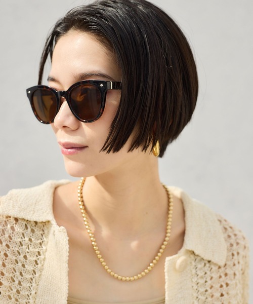 BARNYARDSTORM（バンヤードストーム）の「BARNYARDSTORM / UVウェリントンサングラス【UVカット】（メガネ・レディース・ブラウン・FREE）」の3枚目の写真