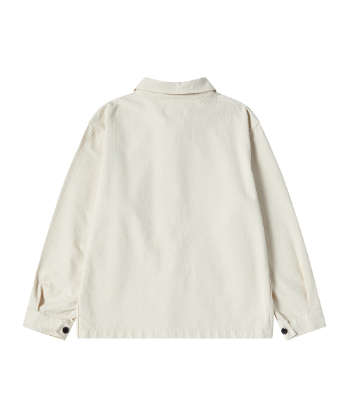 Beyond Closet（-）の「ノーマンティック ウォッシュドヘリンボーンツイルポケットジャケット アイボリー（デニムジャケット・メンズ・その他・MEDIUM/SMALL）」の3枚目の写真