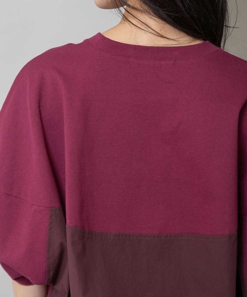 Munich(ミューニック)の「ヴィンテージジャージ×タイプライタードッキングコクーントップス(Tシャツ/カットソー・レディース・ホワイト/ボルドー/グレイッシュベージュ・FREE)」の13枚目の写真