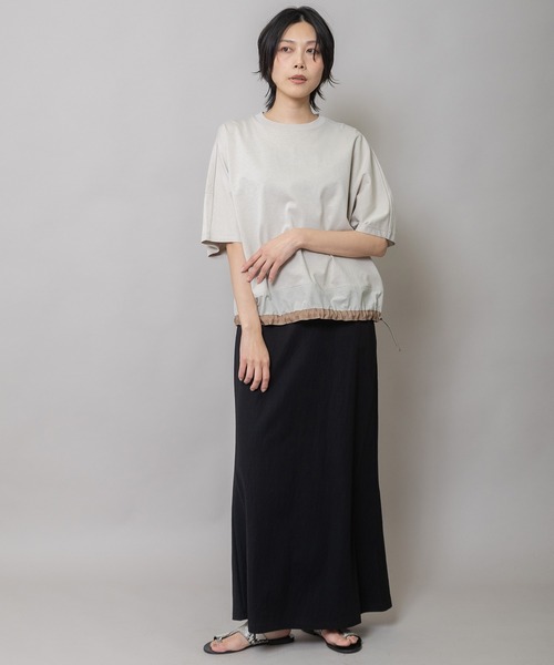 Munich(ミューニック)の「ヴィンテージジャージ×タイプライタードッキングコクーントップス(Tシャツ/カットソー・レディース・ホワイト/ボルドー/グレイッシュベージュ・FREE)」の21枚目の写真