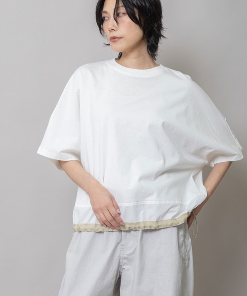 Munich(ミューニック)の「ヴィンテージジャージ×タイプライタードッキングコクーントップス(Tシャツ/カットソー・レディース・ホワイト/ボルドー/グレイッシュベージュ・FREE)」の22枚目の写真