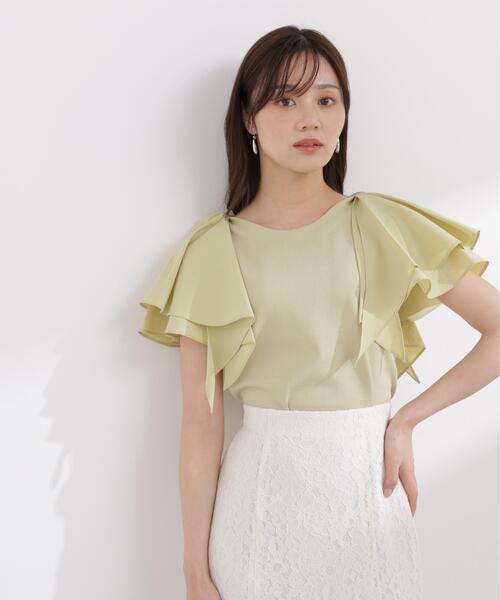 PROPORTION BODY DRESSING(プロポーションボディドレッシング)の「ボリュームラッフルスリーブニット / 1216170406(ニット/セーター・レディース・ホワイト/ネイビー/イエロー・MEDIUM/SMALL)」の18枚目の写真