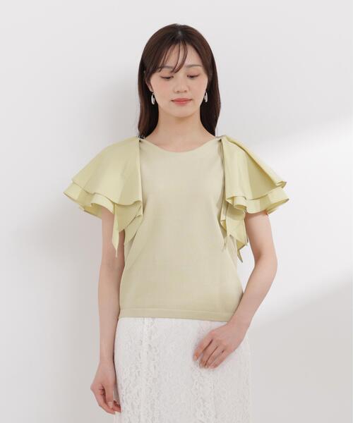 PROPORTION BODY DRESSING(プロポーションボディドレッシング)の「ボリュームラッフルスリーブニット / 1216170406(ニット/セーター・レディース・ホワイト/ネイビー/イエロー・MEDIUM/SMALL)」の19枚目の写真