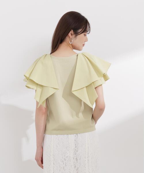 PROPORTION BODY DRESSING(プロポーションボディドレッシング)の「ボリュームラッフルスリーブニット / 1216170406(ニット/セーター・レディース・ホワイト/ネイビー/イエロー・MEDIUM/SMALL)」の21枚目の写真