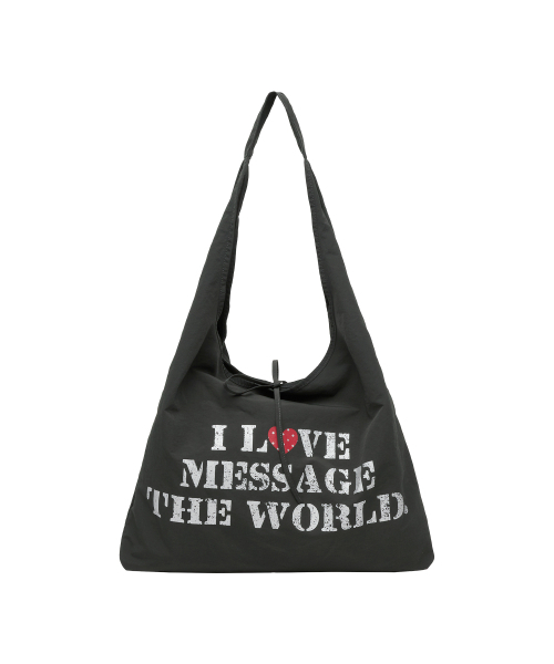 AMESWORLDWIDE（アメスワールドワイド）の「LETTERING CASUAL HOBO BAG CHARCOAL（ショルダーバッグ・レディース・その他・FREE）」の4枚目の写真