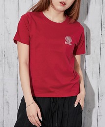 《フラワープリント×ワンポイント》Tシャツ/カジュアル/春夏秋/全4色