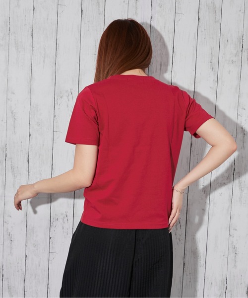 GORGE(ゴージ)の「《フラワープリント×ワンポイント》Tシャツ/カジュアル/春夏秋/全4色(Tシャツ/カットソー・レディース・オフホワイト/レッド/ブラック/ピンク・F)」の11枚目の写真